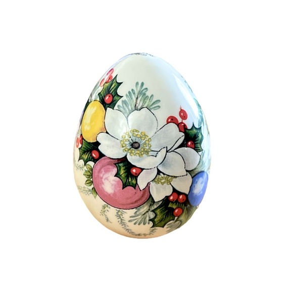 HTF Collectible The Egg Lady Porcelain Christmas Egg - Picture 1 of 4